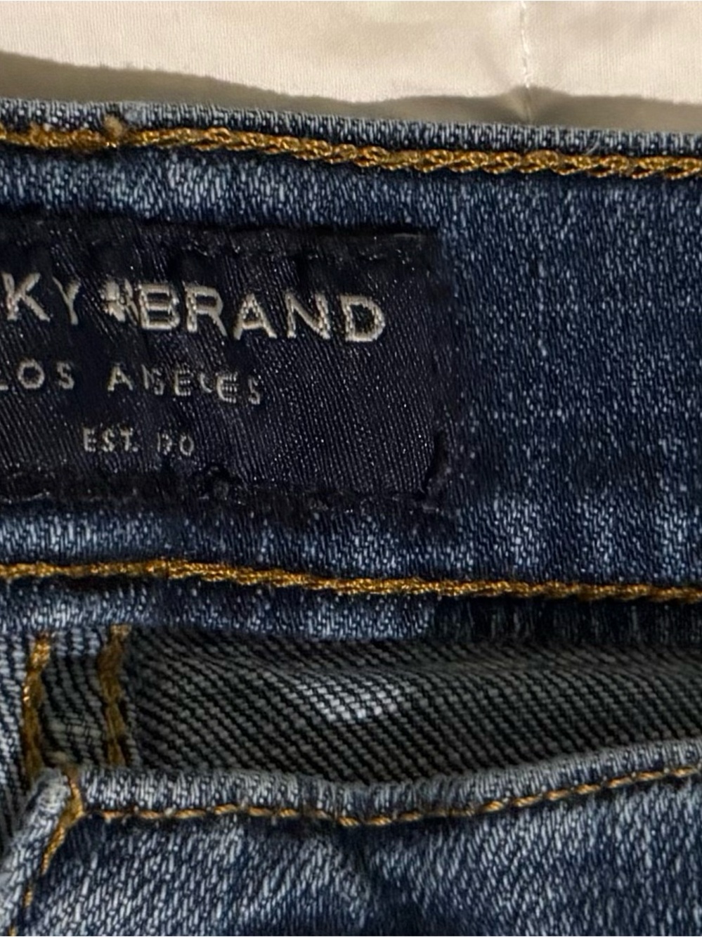 Lucky Brand Men’s Indigo Slim Jeans with Gold Stitching